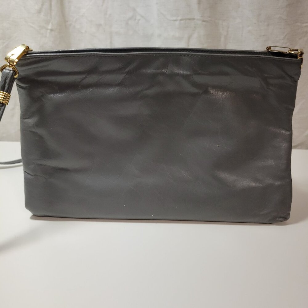 Vintage Leather Mimo Sacs Purse with Folded Layers - Grey - Picture 11 of 14